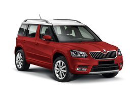 Skoda Yeti Цвет: Красный Ruby Red Металлик белая крыша и корпуса наружных зеркал